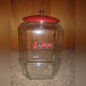 Vintage Glass LANCE Jar- Large Collectable